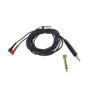 Micro Traders Audio Cable Wire with 3.5/6.3mm Jack, Compatible with Sennheiser HD25 HD560 HD540-2.5m Cable(Left and Right Equal Length)