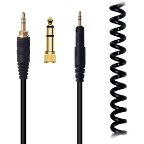 Sqrmekoko ATH-M50x Coiled Audio Cable Replacement for Audio-technica M50x ATH-M60x ATH-M40x ATH-M70x Headphones (4.6~10ft) in Saudi Arabia