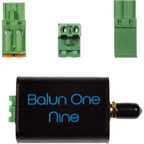 Balun One Nine v2 - Small Low-Cost 9:1 (1:9) Balun with Input Protection & Enclosure for HF & Shortwave. Great for Software Defined Radio (RTL-SDR & SDRPlay), Ham It Up, and Other Capable Radios