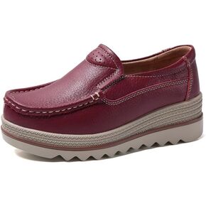 Platform Loafers for Women Wedge Sneaker Slip on Casual Platform Shoes