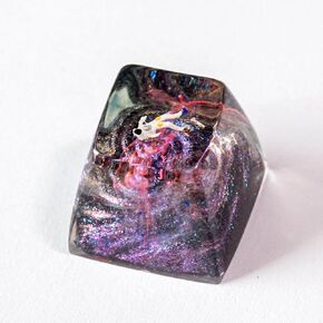 DATKEY Astronaut Resin Artisan Keycap, Galaxy Spacebar Keycaps, Interstellar Cutsom Keycaps, Cherry MX Keycaps Mechanical Keyboard Gift for Man (1 FBA Astronaut, SA)