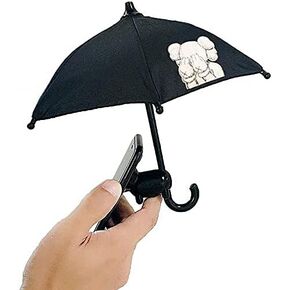 Phone Umbrella Suction Cup Stand – Universal Adjustable Piggy Phone Stand with Umbrella for Phone, Anti-Glare Sun Shade Cover Sun Shield Cell Phone Suction Cup Holder (Black)