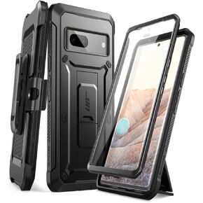 SUPCASE Unicorn Beetle Pro Series Case for Google Pixel 7 (2022 Release), Full-Body Rugged Belt-Clip & Kickstand Case with Built-in Screen Protector (Black)