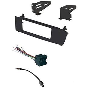 ASC Car Stereo Install Dash Kit, Wire Harness, and Antenna Adapter to Install and Aftermarket Single Din Radio Made for 2004 2005 2006 2007 2008 2009 2010 BMW X3