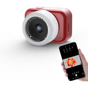 كاميرا ATLI T100 Lite Time Lapse Camera 1080P HDR Professional WiFi APP التحكم اليدوي للتركيز Timelapse كاميرا فيديو للبناء الداخلي للنباتات (أحمر وأبيض)