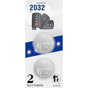 (2Pack CR2032 2032 Remote Key FOB Battery Replacement for Toyota 2012-2021 4Runner Avalon Camry Corolla Highlander Prius C Rav4 Sequoia Tacoma Tundra Smart Case Shell (HYQ14FBA, HYQ14FBB)