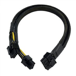 GinTai 10pin to 8(pin+6pin PCIe GPU Power Connector Adapter Sleeved Cable Replacement for DELL Precision 5820 and GPU（50cm）