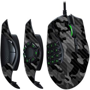 MIGHTY SKINS MightySkins Carbon Fiber Skin for Razer Naga Trinity - Black Camo | Protective, Durable Textured Carbon Fiber Finish | Easy to Apply, Remove, and Change Styles | Made in The USA