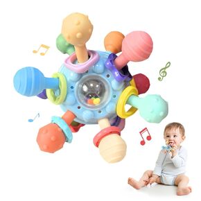 Baby Sensory Teething Toys for 0-6 6-12 Months, Infant Newborn Montessori Toys, Teethers for Babies 0 3 6 9 12 18 Months, Baby Toys for 1 2 Year Old Boys Girls Gifts (Pink)