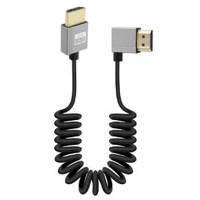 RIIEYOCA 4K Short HDMI to HDMI Coiled Cable,18 Gbps High Speed HDMI Male to HDMI Male Cord,4K HDMI 2.0 Supports 4K@60Hz, Compatible with Cameras,Camcorder,Monitor(3FT/0.9M)