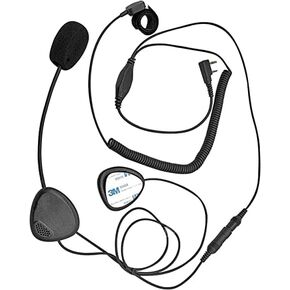 2 Pin Walkie Talkie Helmet Earpiece Kit Open Full Face Motorcycle Helmet Headset with Finger PTT Mic Push to Talk for Baofeng UV-5R UV-82 UV-82hp BF-888s ar-152 Kenwood Two Way Radio (Triangle)