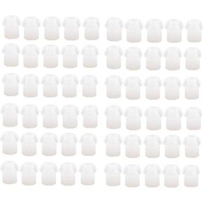 60Pack White Silicone Rubber Replacement Mushroom EarTips Earbud for Radio Acoustic Tube Earpiece/Coil Tube Headset Earbud Compatible for Motorola Baofeng Kenwood Midland Yaesu Cobra Icom HYT