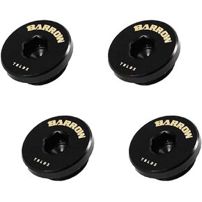 Barrow G1/4" Thin Stop Plug Fitting, Internal Hex Socket, Black, 4-pack