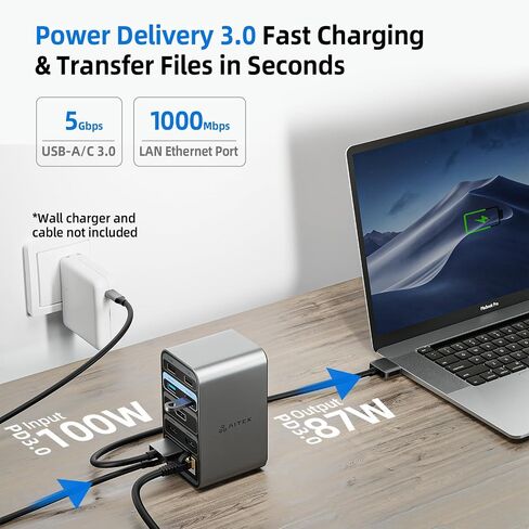 USB C Docking Station, 13-in-2 MacBook Pro/Air Laptop Dock with Triple 4K@60Hz Display Dual HDMI One DP Monitor RJ45 Ethernet 3.5mm Audio Multi USB A/C Ports 3.0 PD 100W Charging in Saudi Arabia
