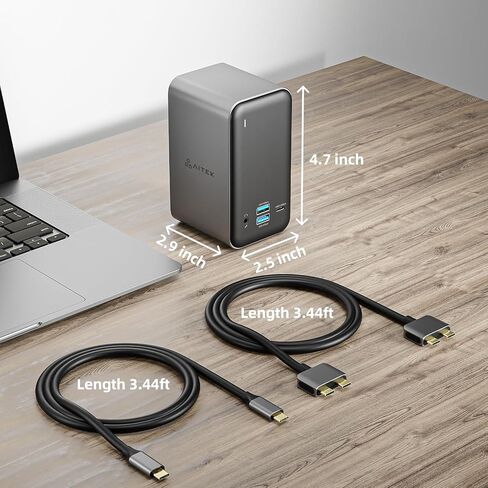 USB C Docking Station, 13-in-2 MacBook Pro/Air Laptop Dock with Triple 4K@60Hz Display Dual HDMI One DP Monitor RJ45 Ethernet 3.5mm Audio Multi USB A/C Ports 3.0 PD 100W Charging in Saudi Arabia
