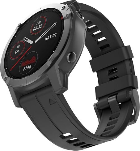 أربطة ISABAKE متوافقة مع Fenix ​​7/Fenix ​​5/Fenix ​​5 Plus/Fenix ​​6/Fenix ​​6 Pro/Forerunner 935/Forerunner 945/Approach S60/Quatix 5، سوار معصم بديل من السيليكون الناعم 22 مم in Kuwait