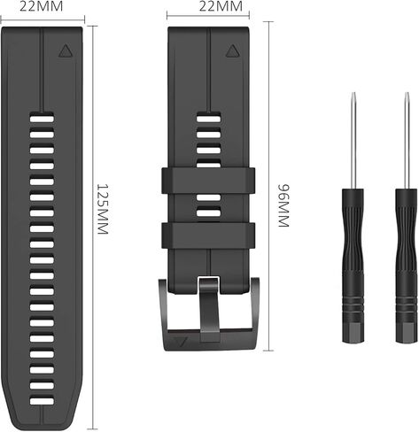 أربطة ISABAKE متوافقة مع Fenix ​​7/Fenix ​​5/Fenix ​​5 Plus/Fenix ​​6/Fenix ​​6 Pro/Forerunner 935/Forerunner 945/Approach S60/Quatix 5، سوار معصم بديل من السيليكون الناعم 22 مم in Kuwait