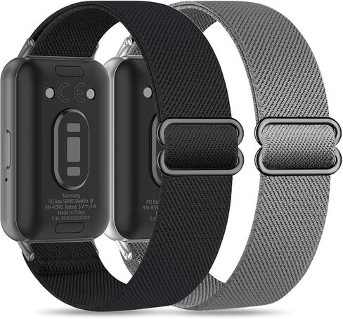 2 Pack Stretchy Nylon Compatible with Samsung Galaxy Fit 3 Band for Women Men, Elastic Adjustable Soft Sport Strap Wristband for Galaxy Fit 3 Band SM-R390 in Kuwait