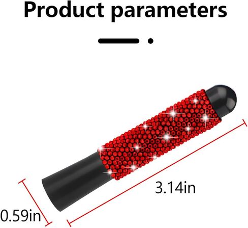 هوائي سيارة AUKEPO Bling، بديل هوائي ديكور للسيارة من حجر الراين والكريستال الماسي المقاوم للماء، ملحقات الديكور الخارجي للشاحنة للنساء والفتيات، عالمي لمعظم شاحنات الدفع الرباعي RV (أبيض) in Kuwait