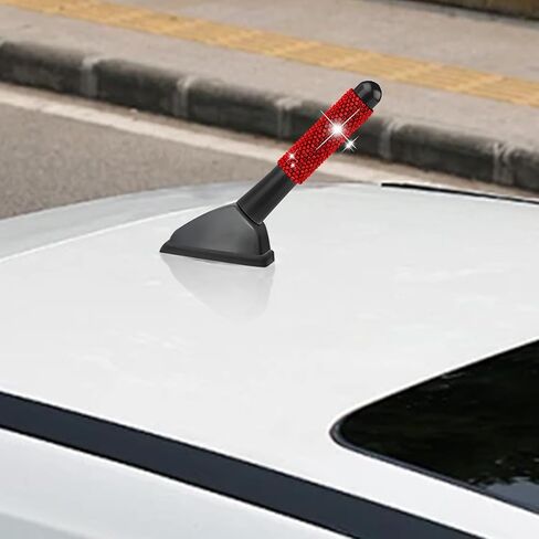 هوائي سيارة AUKEPO Bling، بديل هوائي ديكور للسيارة من حجر الراين والكريستال الماسي المقاوم للماء، ملحقات الديكور الخارجي للشاحنة للنساء والفتيات، عالمي لمعظم شاحنات الدفع الرباعي RV (أبيض) in Kuwait