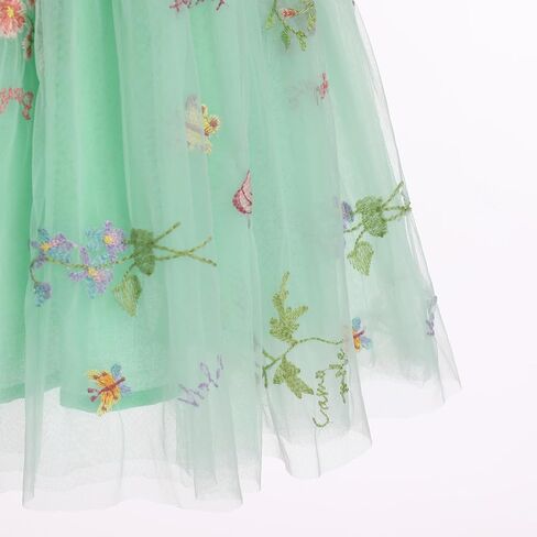 Toddler Girls Birthday Party Sundress Fancy Floral Embroidery Backless Princess Tulle Tutu Wedding Pageant Dress in Saudi Arabia