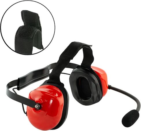 Noise Cancelling Two-Way Radio Over Ear Raceway Yellow Headset for Motorola CT150, CT250, CT450, CT450LS includes 5 pin PTT coil cable in Saudi Arabia