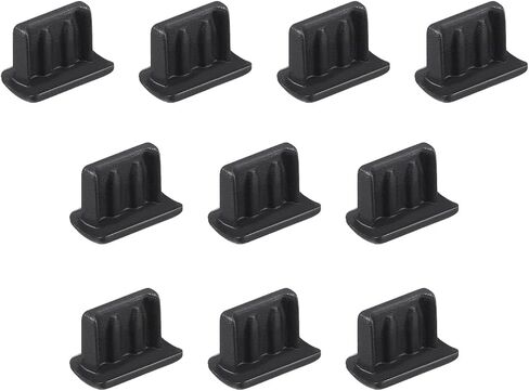 Mini USB Anti Dust Plug Port Dust Silicone Covers Caps Stoppers, [for MP3, Digital Camera, Mobile Hard Disk] - Black/20pcs in Saudi Arabia