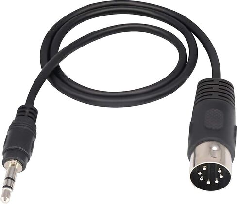 كابل zdyCGTime 3.5 مم إلى Midi، 7-Pin Din Male إلى 3.5 مم (1/8 بوصة) كابل صوت ستيريو ذكر متوافق مع iPad/iPhon/MP3/PC/TV/Android إلى Bang & Olufsen Naim، أنظمة رباعية ستيريو (0.5 متر /1.6 قدم) in Saudi Arabia