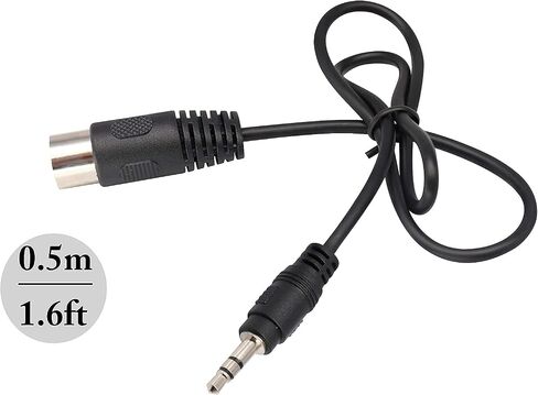 كابل zdyCGTime 3.5 مم إلى Midi، 7-Pin Din Male إلى 3.5 مم (1/8 بوصة) كابل صوت ستيريو ذكر متوافق مع iPad/iPhon/MP3/PC/TV/Android إلى Bang & Olufsen Naim، أنظمة رباعية ستيريو (0.5 متر /1.6 قدم) in Saudi Arabia