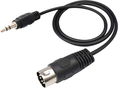 كابل zdyCGTime 3.5 مم إلى Midi، 7-Pin Din Male إلى 3.5 مم (1/8 بوصة) كابل صوت ستيريو ذكر متوافق مع iPad/iPhon/MP3/PC/TV/Android إلى Bang & Olufsen Naim، أنظمة رباعية ستيريو (0.5 متر /1.6 قدم) in Saudi Arabia