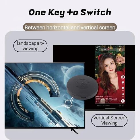 Display Dongle Adapter, 1080P HD Mini Video Mirroring Dongle Receiver, No Delay 5G Dual Band Smartphone to HDTV Projector, for Android, for iOS, for Win in Saudi Arabia