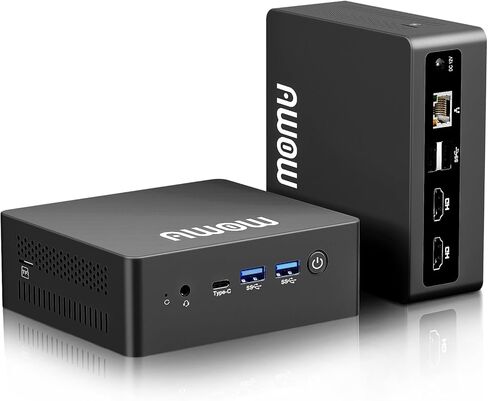 AWOW Mini PC 8GB DDR4 128GB SSD, Celeron J4125 Mini Desktop Computer Windows 11 Pro Support Triple Display 4K@60Hz, Gigabit Ethernet, HDMI x2, USB x4, Type-C, 2.4/5G WiFi, BT, Micro PC for Office/Home in Kuwait