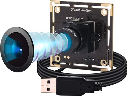 وحدة كاميرا عين السمكة USB ذات زاوية واسعة 720P 60FPS لوحة كاميرا ويب USB للكمبيوتر Mini UVC USB2.0 كاميرا كمبيوتر عالية السرعة USB مع كاميرا HD فيديو كاميرا صناعية Lightburn لأجهزة الكمبيوتر المحمول in Saudi Arabia