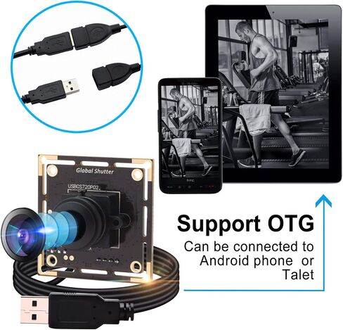 وحدة كاميرا عين السمكة USB ذات زاوية واسعة 720P 60FPS لوحة كاميرا ويب USB للكمبيوتر Mini UVC USB2.0 كاميرا كمبيوتر عالية السرعة USB مع كاميرا HD فيديو كاميرا صناعية Lightburn لأجهزة الكمبيوتر المحمول in Saudi Arabia