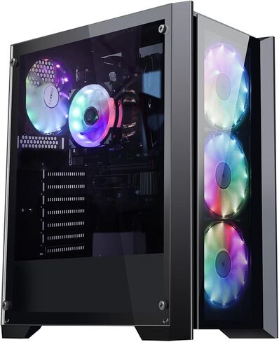 كمبيوتر مكتبي Apollo للألعاب - AMD Ryzen 5 5600G 6 core 3.9 جيجا هرتز - 16 جيجا DDR4 3200 ميجا هرتز - 1 تيرابايت M.2 NVMe SSD - WiFi - مراوح RGB - كمبيوتر مكتبي Windows 11 Pro (أبيض) in Kuwait