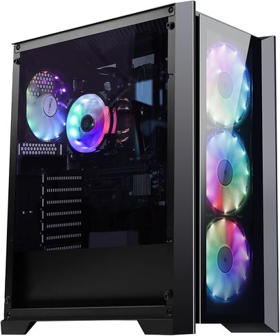 كمبيوتر مكتبي Apollo للألعاب - AMD Ryzen 5 5600G 6 core 3.9 جيجا هرتز - 16 جيجا DDR4 3200 ميجا هرتز - 1 تيرابايت M.2 NVMe SSD - WiFi - مراوح RGB - كمبيوتر مكتبي Windows 11 Pro (أبيض) in Kuwait
