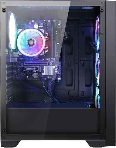 كمبيوتر مكتبي Apollo للألعاب - AMD Ryzen 5 5600G 6 core 3.9 جيجا هرتز - 16 جيجا DDR4 3200 ميجا هرتز - 1 تيرابايت M.2 NVMe SSD - WiFi - مراوح RGB - كمبيوتر مكتبي Windows 11 Pro (أبيض) in Kuwait