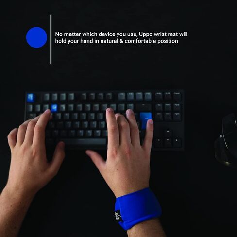 Wrist Rest for Keyboard and Mouse – Ergonomic Wrist Wraps for Better Support for Working or Gaming – Comfortable Hand Rest to Help Avoid Carpal Tunnel and Repetitive Strain – Mist Grey in Saudi Arabia