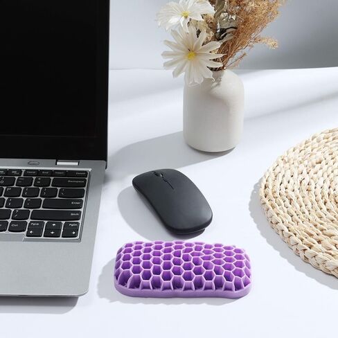 Wrist Rest Pad with Honeycomb Design, Purple Mouse Wrist Rest, Summer Cool Hand Pillow for Office, Home Pain Relief in Saudi Arabia