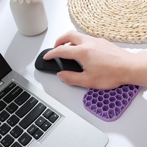 Wrist Rest Pad with Honeycomb Design, Purple Mouse Wrist Rest, Summer Cool Hand Pillow for Office, Home Pain Relief in Saudi Arabia