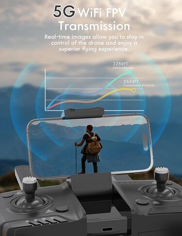 طائرة بدون طيار GPS مع كاميرا للبالغين 4K، 249 جرام 2 محور Gimbal RC فيديو بدون طيار للمبتدئين مع نطاق تحكم 3280 قدم، العودة الذكية إلى المنزل، اتبعني، بطاريتان لمدة 40 دقيقة من الطيران، هدايا عيد ميلاد للرجال in Kuwait