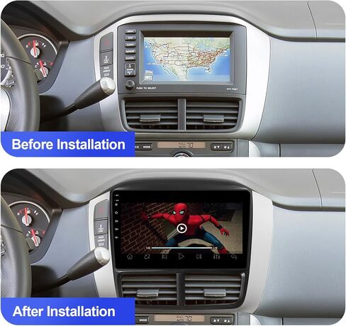 2+32G Android 12 Double Din Car Stereo for Honda Pilot 2006-2008 with 9 Inch Touchscreen Radio Built-in Wireless Carplay/Android Auto/GPS/Bluetooth/FM/AUX-in/Steering Wheel Controls/Backup Camera in Saudi Arabia