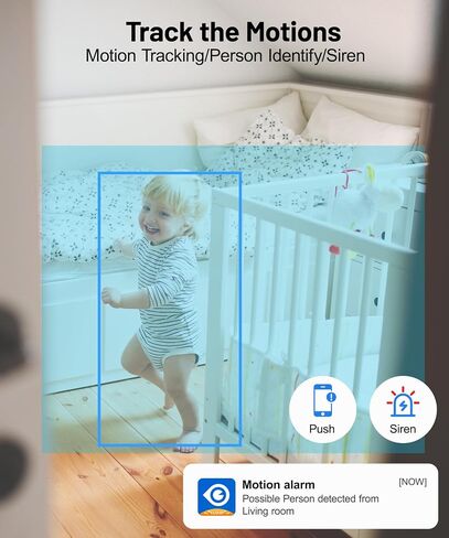 GALAYOU Indoor Cameras for Home Security/Baby Monitoring in 2K, G2 2Pack | Pet/Nanny Camera/Baby Monitor with Night Vision, Siren, 24/7 TF Card Storage, PTZ, Two-Way Talk, Wired Plug, 2.4Ghz Wi-Fi in Saudi Arabia