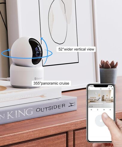 GALAYOU Indoor Cameras for Home Security/Baby Monitoring in 2K, G2 2Pack | Pet/Nanny Camera/Baby Monitor with Night Vision, Siren, 24/7 TF Card Storage, PTZ, Two-Way Talk, Wired Plug, 2.4Ghz Wi-Fi in Saudi Arabia