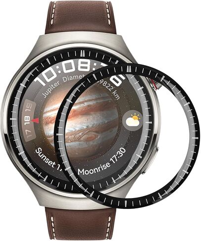 kwmobile Protective Film Compatible with Huawei Watch 4 Pro Screen Protector - 2X Smart Watch Protector Anti-Fingerprint in Saudi Arabia