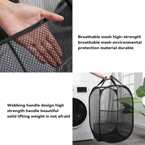 Pop Up Hamper, Premium Pop Up Laundry Basket Foldable mesh laundry hamper in Saudi Arabia