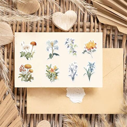 Green Plant Stickers Botanical Nature Stickers Pack 50PCS for Water Bottles Laptop Journaling Kechup Aesthetic Floral Decals Waterproof Vinyl Stickers for Adults Teachers in Saudi Arabia