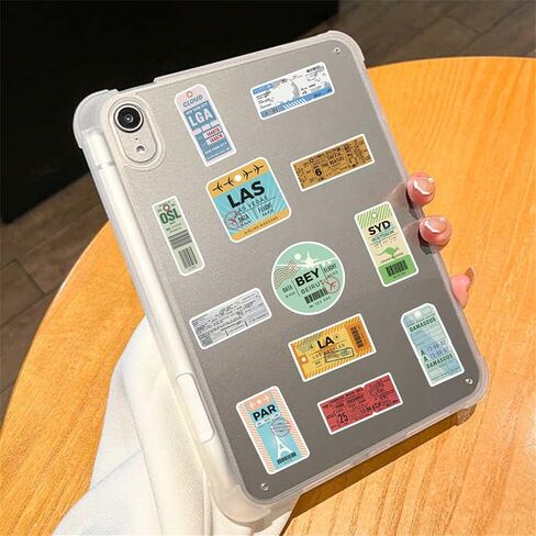 Travel Stickers Airline Ticket Stickers for Luggage Laptop, Vintage Boarding Pass Stickers 40PCS Kechup Vinyl Waterproof Retro Stickers for Adults Kids in Saudi Arabia