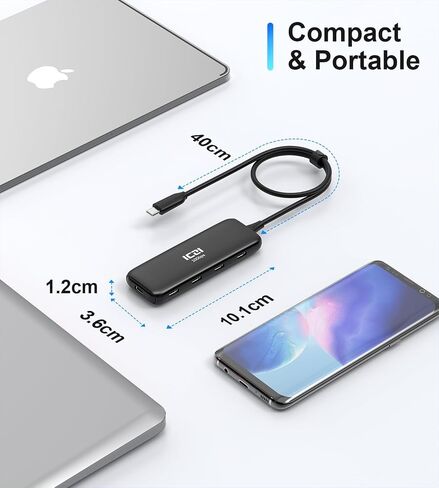 USB C Hub, ICZI USB C 3.2 Hub with 1.31ft Extended Cable,10Gbps Data USB C Splitter,USB C Ports for MacBook Pro/Air, iMac Pro, Surface Pro, iPad Pro, XPS, PC(Not Support Charging/Monitor) in Saudi Arabia