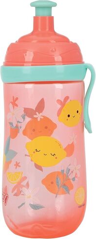 كوب Nuby Busy Sipper بمرحلتين مع فوهة سيليكون مانعة للانسكاب وتدفق حر منبثق، 12 أونصة، متنوع (قد تختلف الألوان/التصميمات)، 6 أشهر فما فوق، 12 أونصة in Saudi Arabia